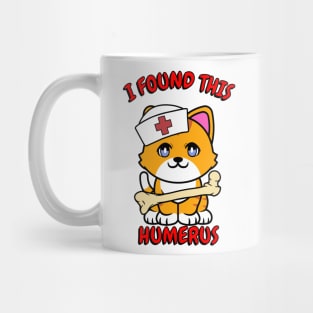 Funny orange cat is a nurse Mug